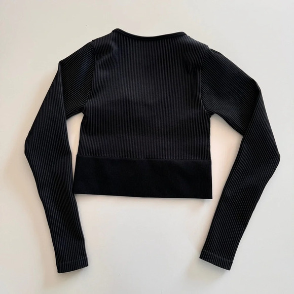 Aerie- Offline- Ribbed- Long sleeve top-Athleisure-Crop- Workout- Women’s Small - Picture 2 of 13